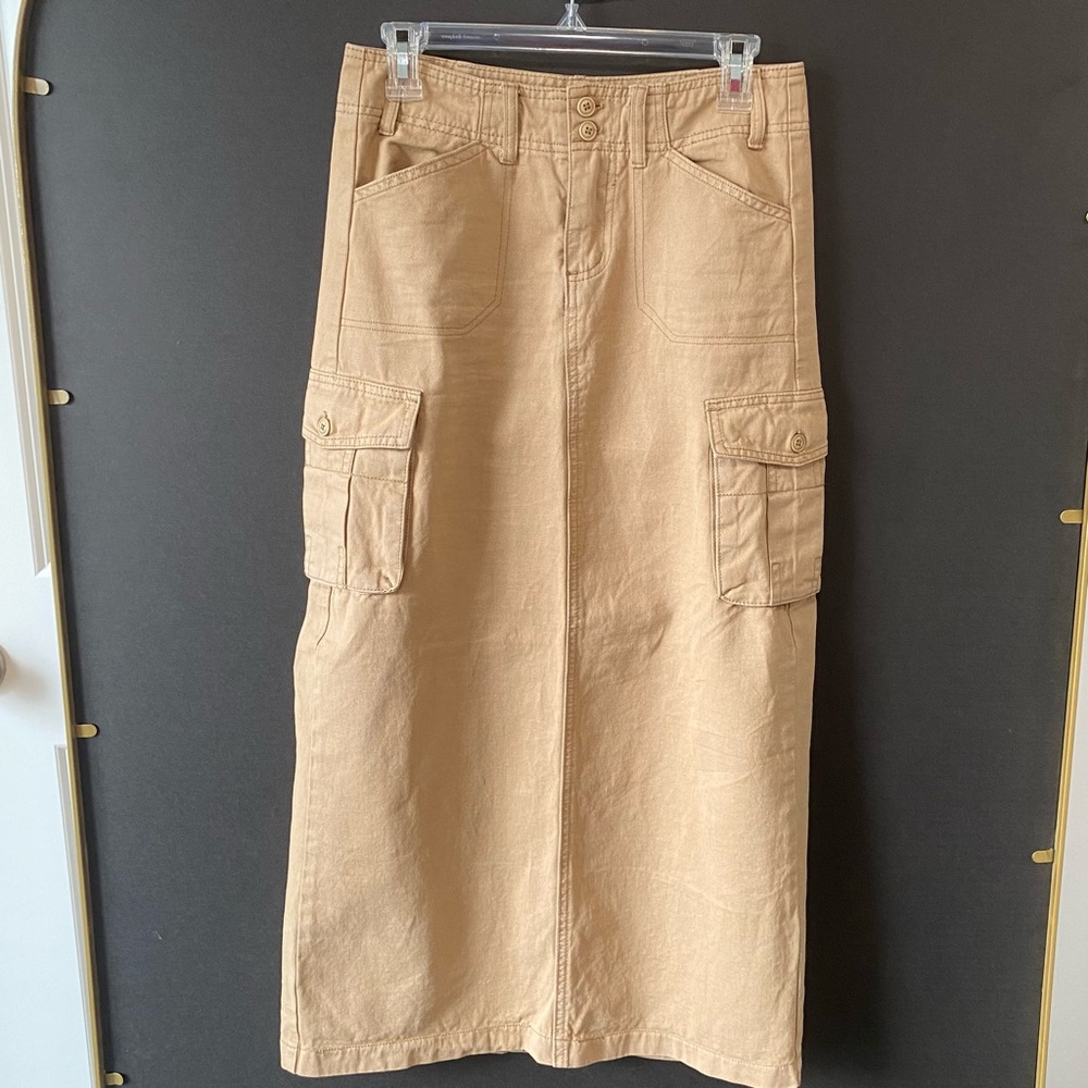Brandy Melville Tan Cargo Skirt One Size